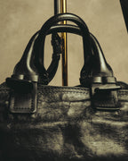 "Chloé" 00's Textured leather satchel bag