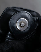 "Christian Dior" Maris Pearl series gathered design leather bag