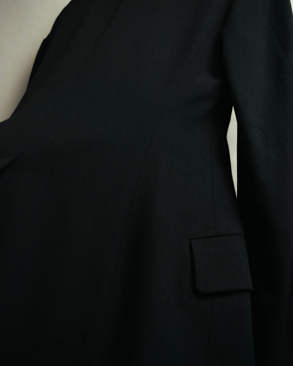 "Y's" 90's-00's Wool rayon single-breasted tailored jacket