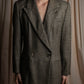 "GIORGIO ARMANI" Diamond pattern peak lapel double breasted tailored jacket