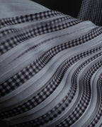 "PLEATS PLEASE ISSEY MIYAKE"
Gingham check sheer combination pleated skirt