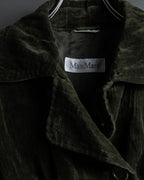 “Max Mara” 90’s-00’s metallic velour jacket