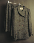 "VALENTINO BOUTIQUE" 80's Brushed alpaca skirt suit