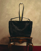 "Salvatore Ferragamo" 90's-00's Textured calf hair shoulder bag