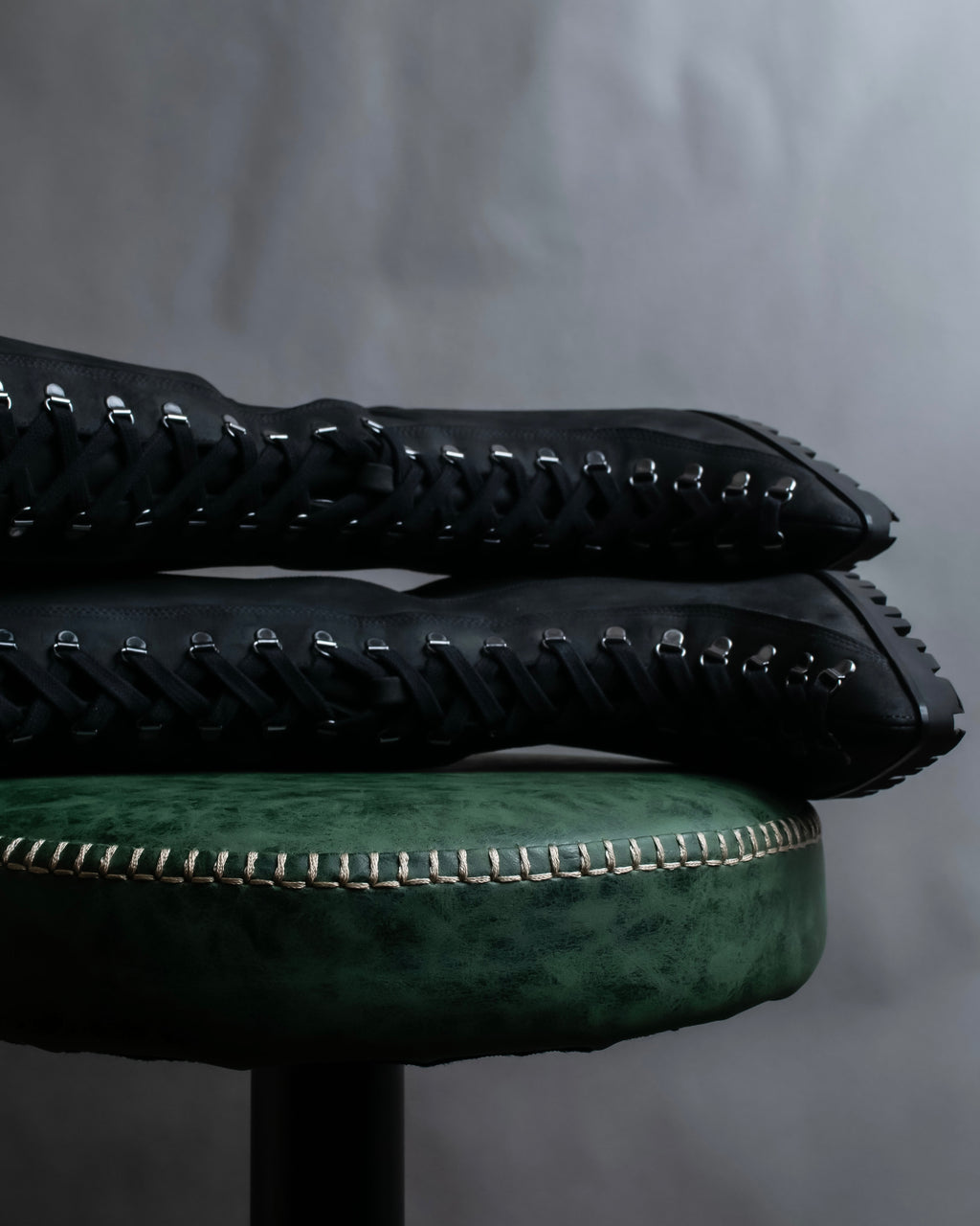 "YELLO" Lace up suede like stiletto heel knee-high boots