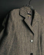 “Salvatore Ferragamo” 90’s-00’s Linen blend tailored jacket