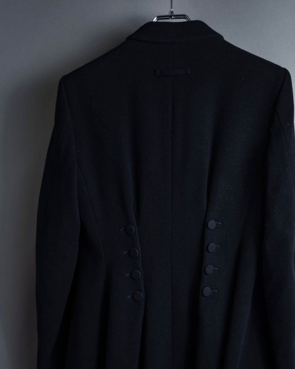 -SPECIAL- "JEAN PAUL GAULTIER"
 90's-00's Waist shape A-line silhouette black color super long coat