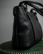 "Mila Schön" Horizontal minimalist metal fittings leather one-handle bag