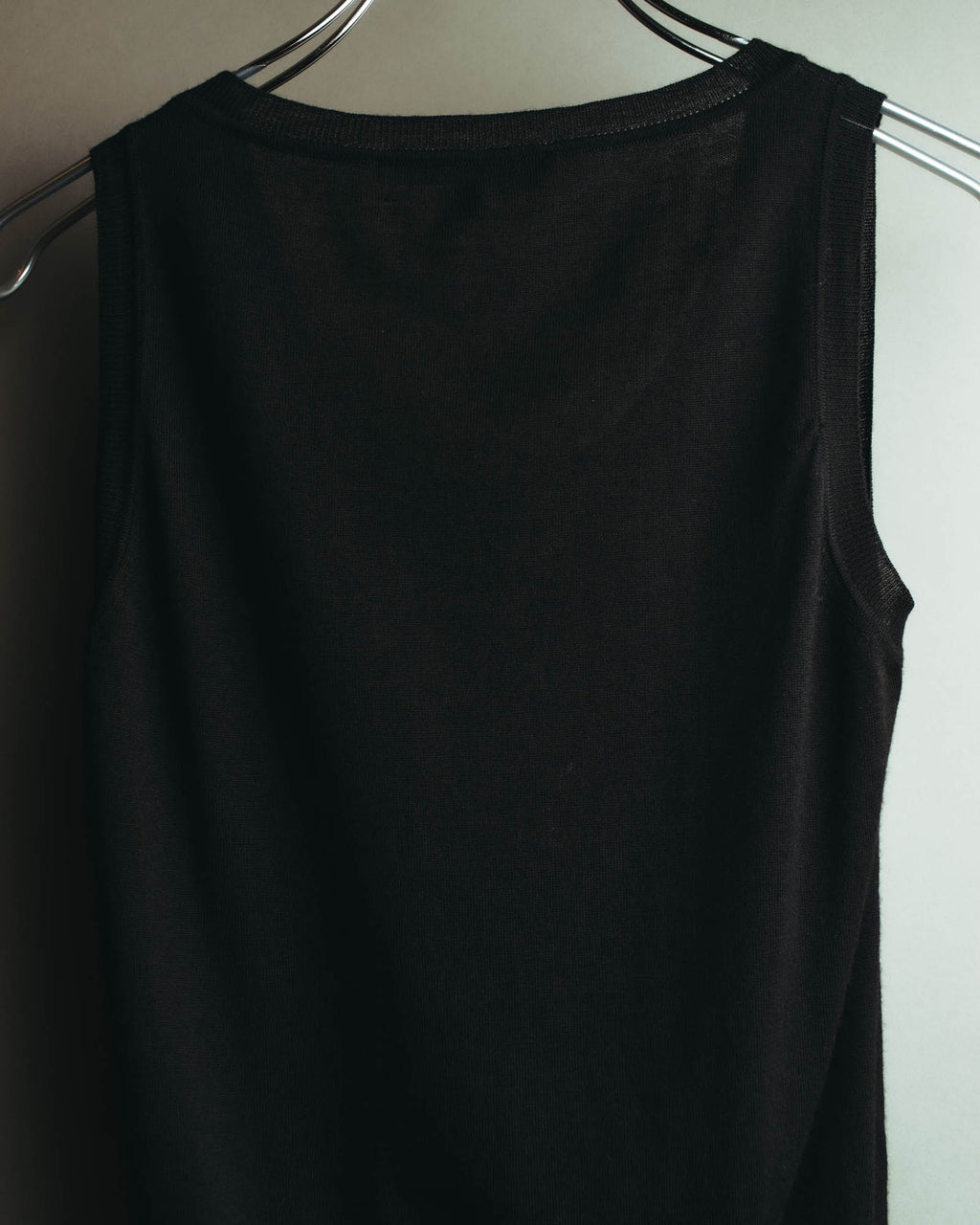 "GUCCI" 90's-10's Delicate lace-trim knit tank top