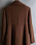 "STUDIO 0001 BY FERRE" Double breasted oversized wool blend chesterfield coat