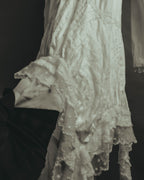-SPECIAL- “JUNYA WATANABE COMME des GARÇONS MAN PINK”2005AW Victorian lace pleated asymmetric long shirt