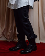 "sacai" Satin line design tapered slacks