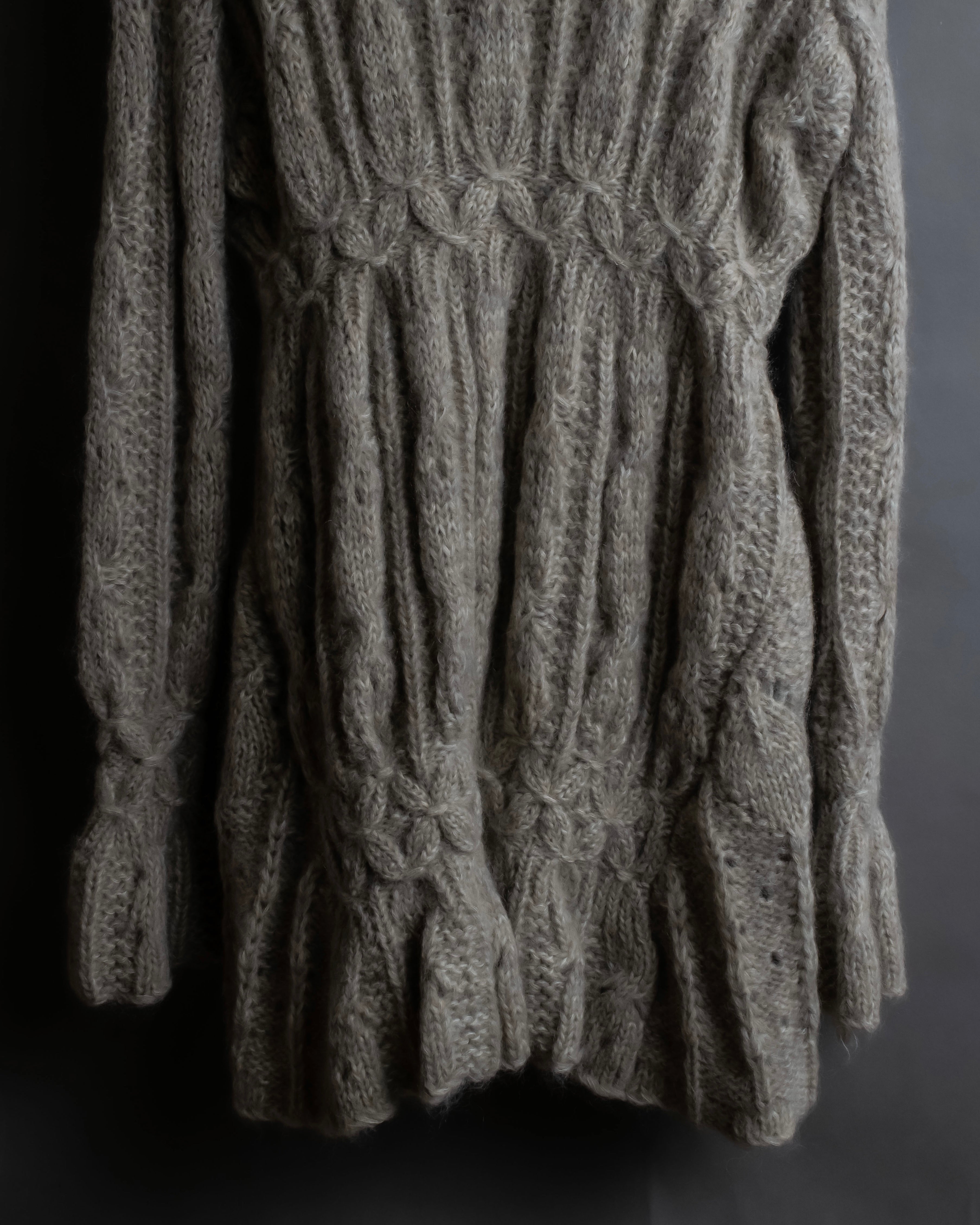"ERMANNO SCERVINO" Three-dimensional knit long cardigan