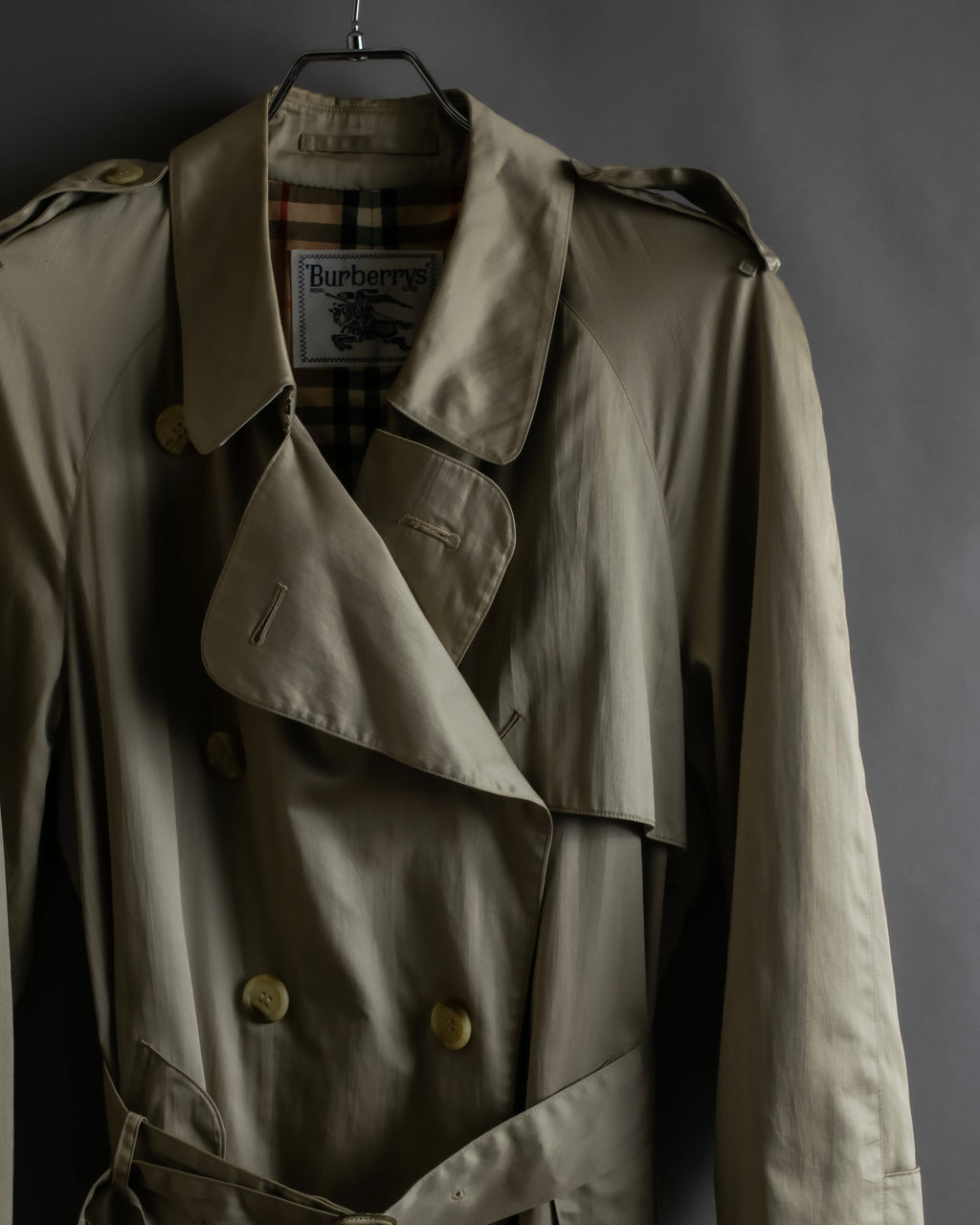 "BURBERRYS" Classic military detail maxi length trench coat