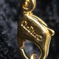 "Christian Dior" Heart motif zirconia gold pendant