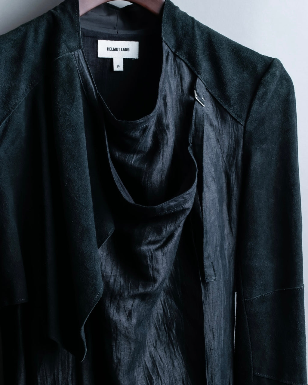 "HELMUT LANG" wrapped leather coat
