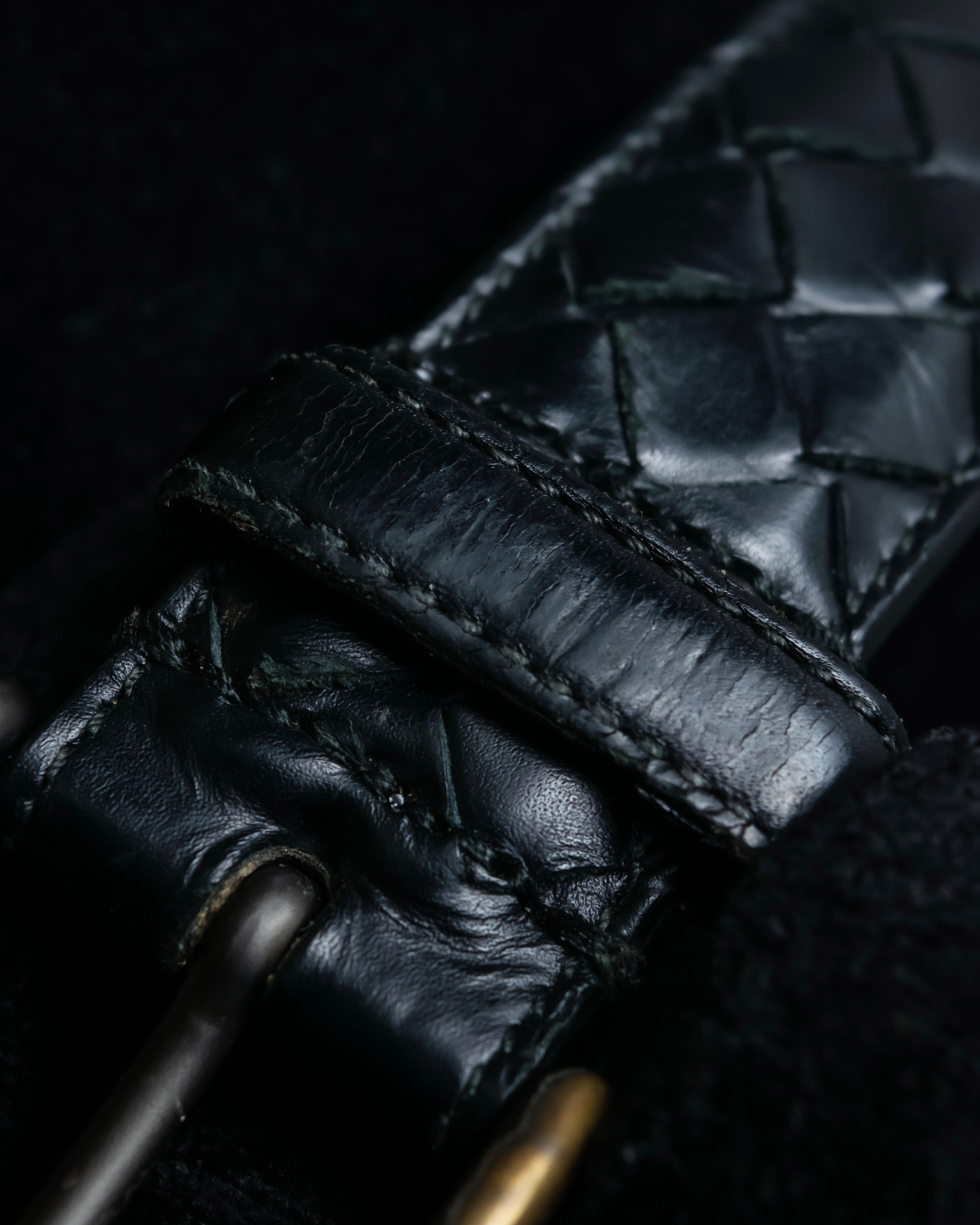 "BOTTEGA VENETA" Intrecciato leather belt