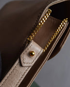 "HERMES" 70's Diamond stitched envelope leather bag