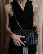 "CELINE" Triomphe logo quilted leather shoulder bag