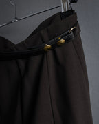 "HERMES" 90's Gold parts design derived from horse tack flared skirt