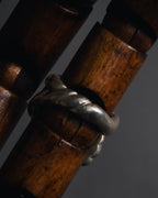 "Christian Dior" Rope-edged filigree signet ring