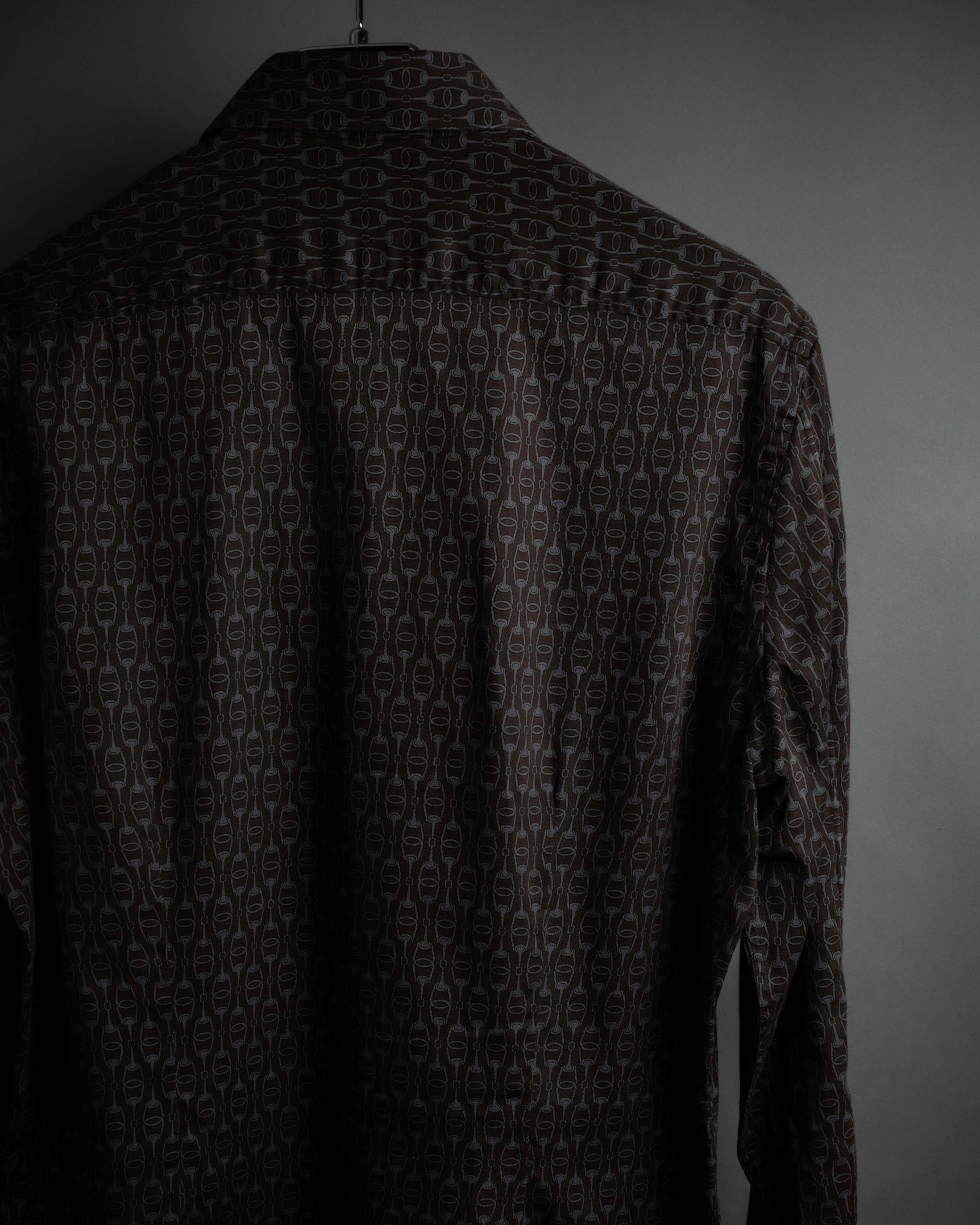 "GUCCI" Horsebit pattern shaped shirt