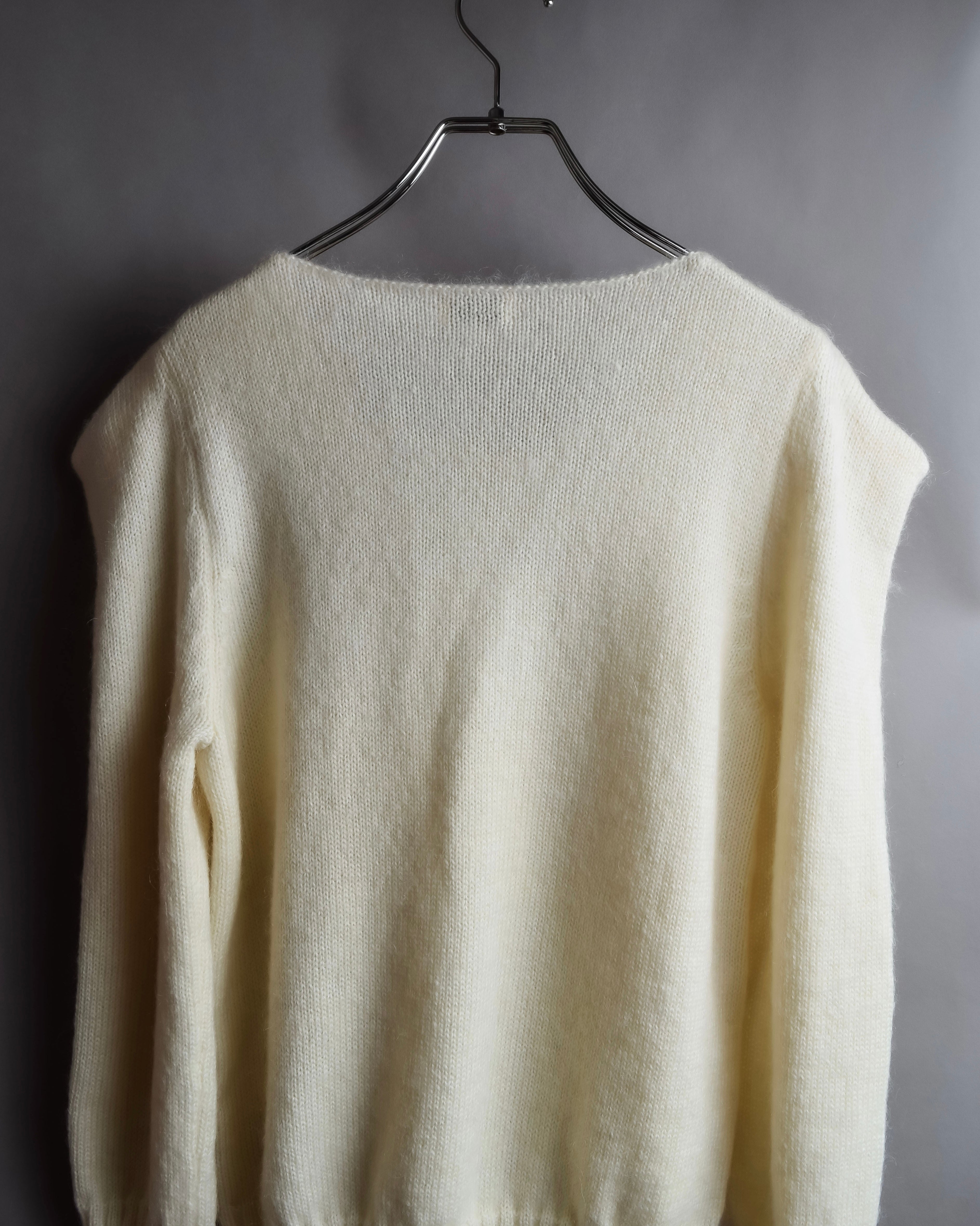 "Saint Laurent" Sequin ribbon design shoulder structure knit