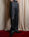 "GUCCI" Glen plaid wool wide tapered slacks