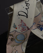 "Christian Dior" Dior Explore allegorical motif twilly mitzah scarf