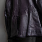 "GUCCI" Cutting design leather tailored jacket