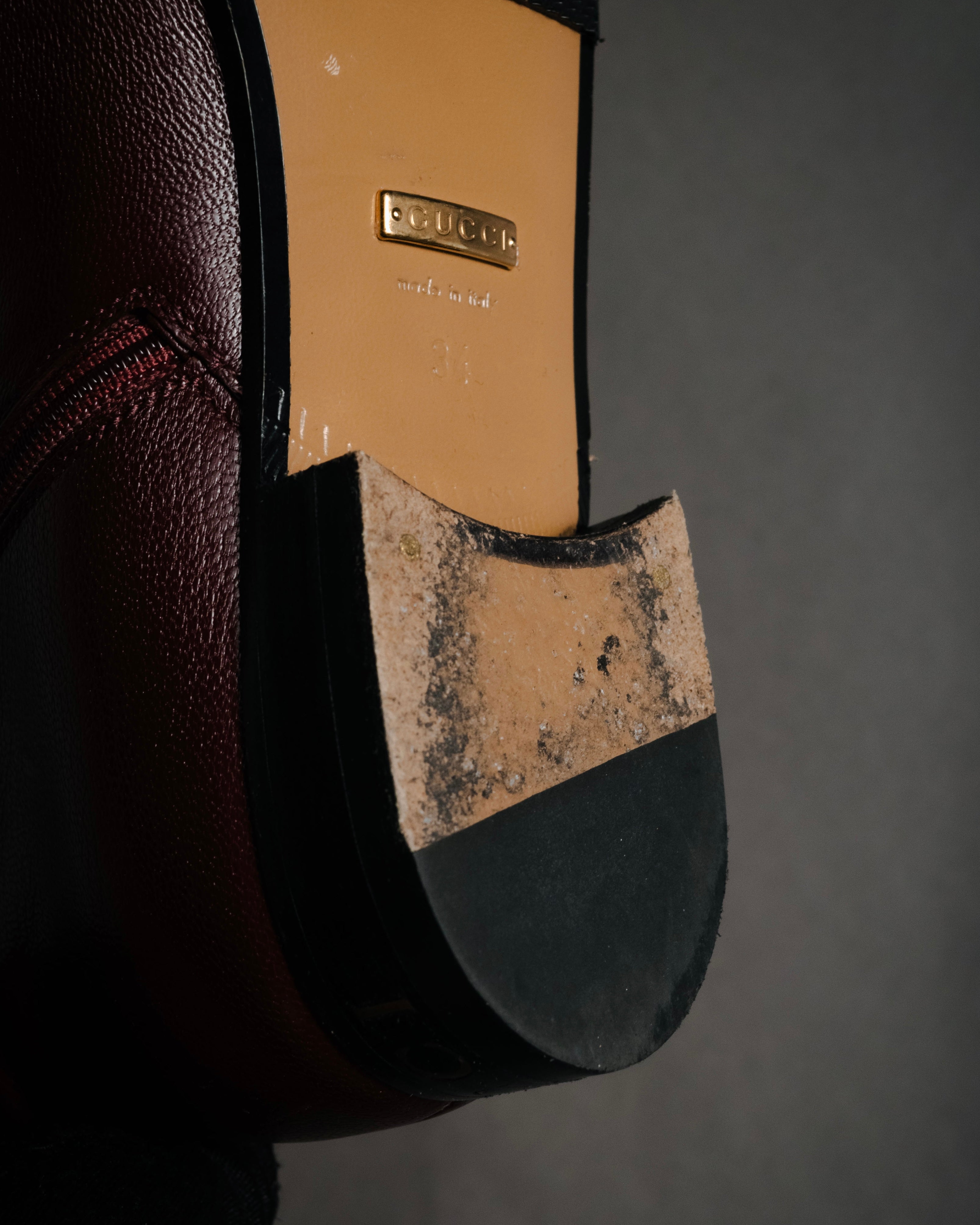 "GUCCI" 20’s archive canvas panel jockey boots