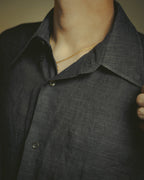 -SPECIAL- “HERMES” 90’s-00’s wide-collar linen shirt