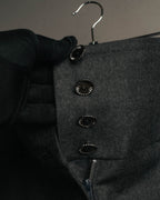 -SPECIAL- "CHANEL" 00's Soft wool cashmere wide leg trousers
