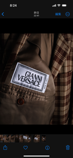 “GIANNI VERSACE” 1988-1994 Oversized plaid wool jacket