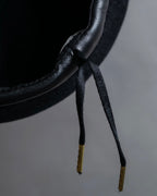 "FUMIKA UCHIDA" Leather piping design wool felt beret