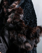 "FENDI" 1970's oversized astrakhan fur coat