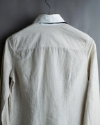 "LOUIS VUITTON" Ribbon frill design regular collar shirt