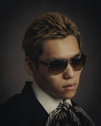-SPECIAL- "Gucci" 00's Vintage aviator sunglasses with marina chain temples
