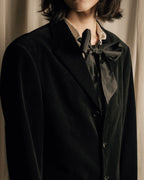 "ARMANI COLLEZIONI" Black corduroy relaxed set up