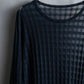 "ISSEY MIYAKE" Checkered see through pullover