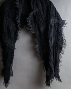 "GUCCI" Tom Ford period random pleats fringe stole