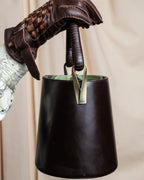 "KENZO" Camouflage design drawstring leather bag