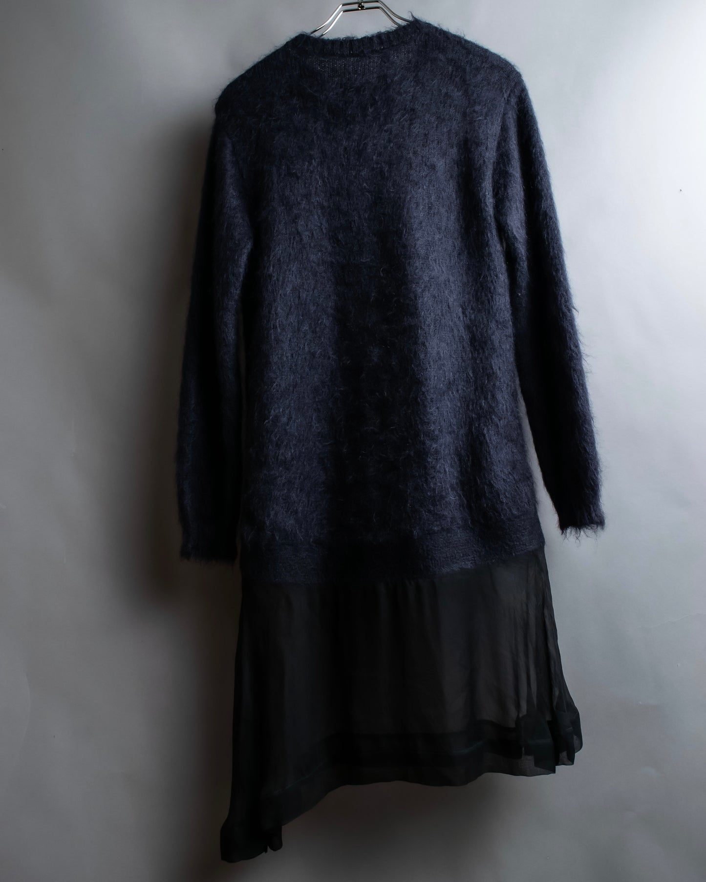 "Ｎ21 NUMERO VENTUNO" Skirt docking design shaggy knit