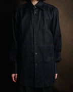 "GUCCI" 2008-2010 Herringbone wide collar dress shirt