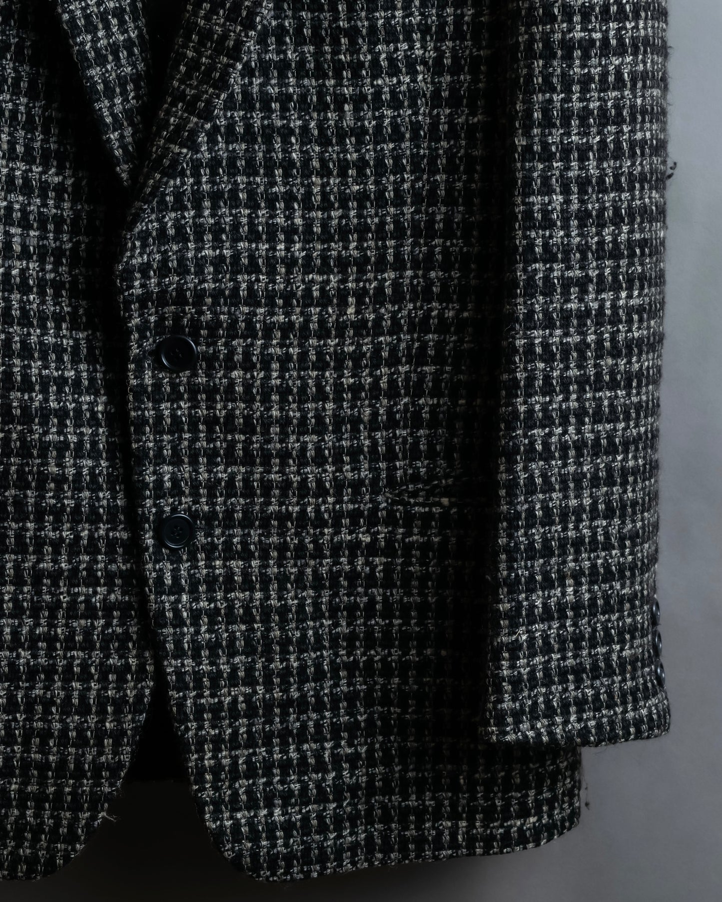 "GIORGIO ARMANI" Twill houndstooth pattern tailored jacket