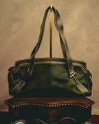 "TOD'S" 00's-10's Textured haircalf leather shoulder bag