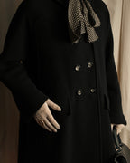 "Valentino Garavani"Shawl collar A-line silhouette long coat