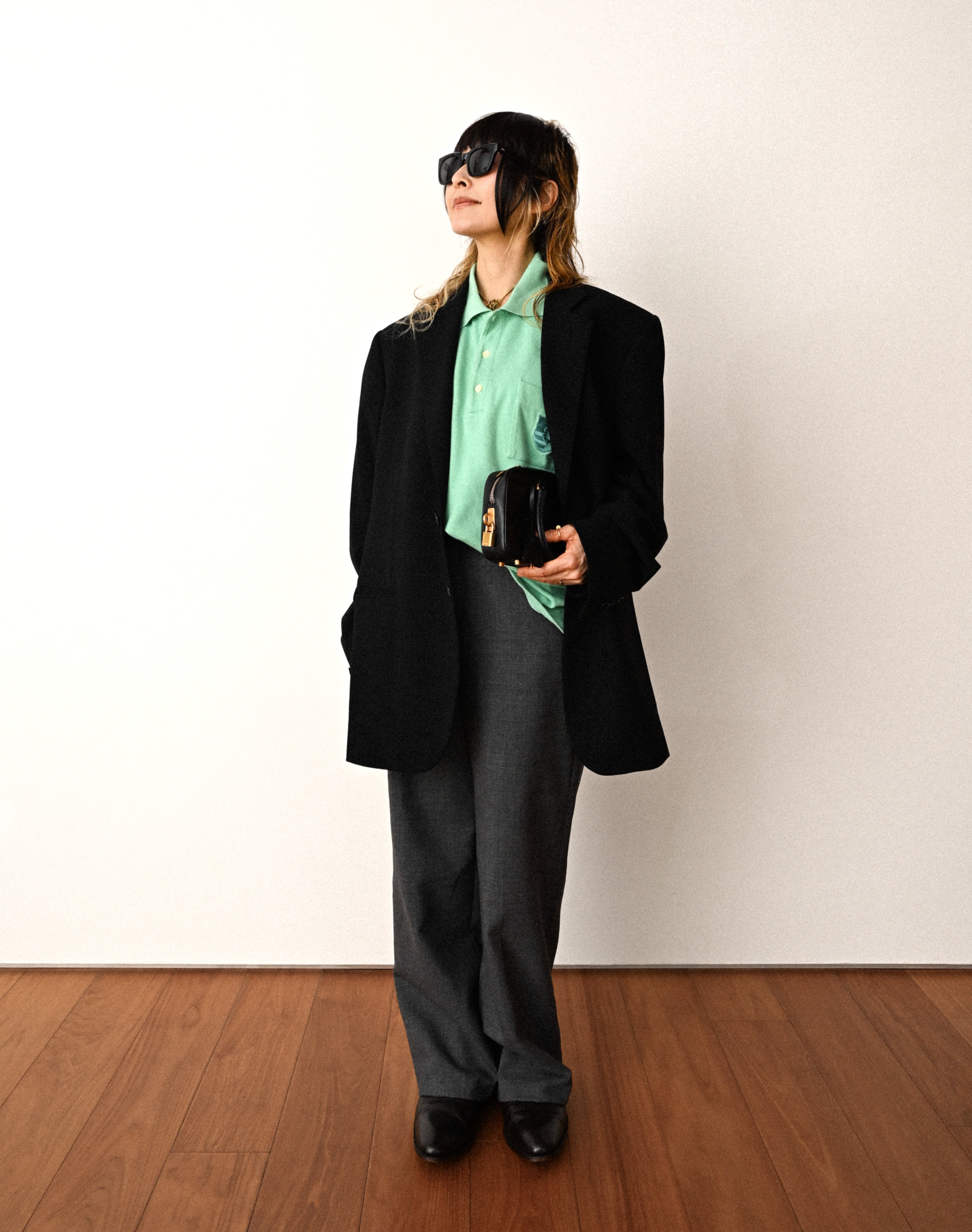 GIORGIO ARMANI/ Single Breasted 2B Pure Wool Tailored Jacket
Black