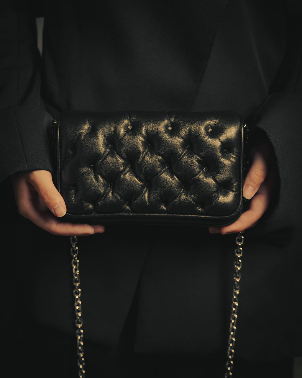 –SPECIAL– "Maison Margiela" 2020's Quilted leather chain shoulder bag