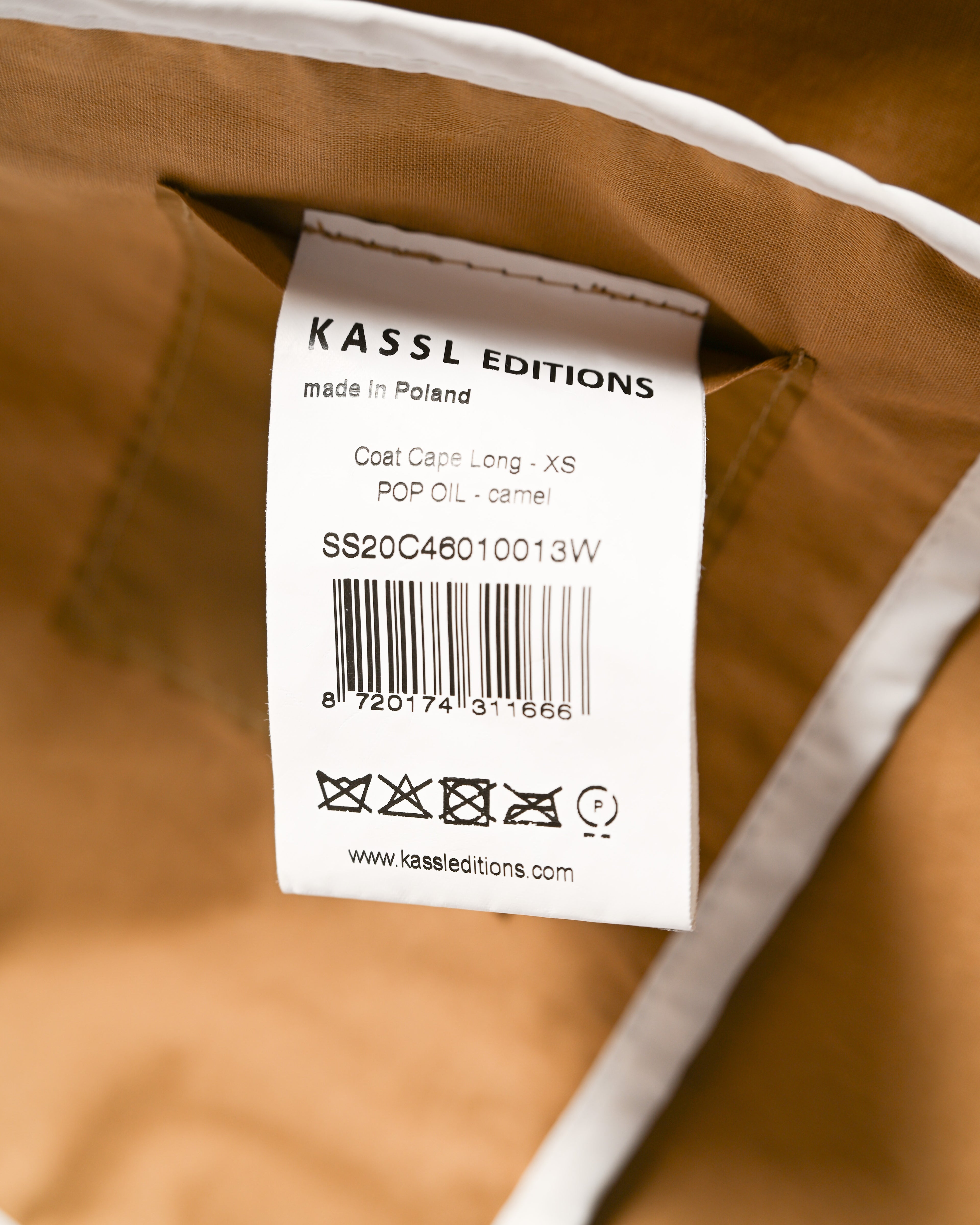 KASSL EDITION/ 20SS Patch Button Designed  Rain Coat